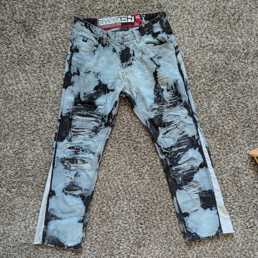 Flared Custom Tie Dye Jeans